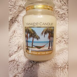 Yankee Candle CHRISTMAS AT THE BEACH Large Jar 22oz Candle Holiday Scent NEW
